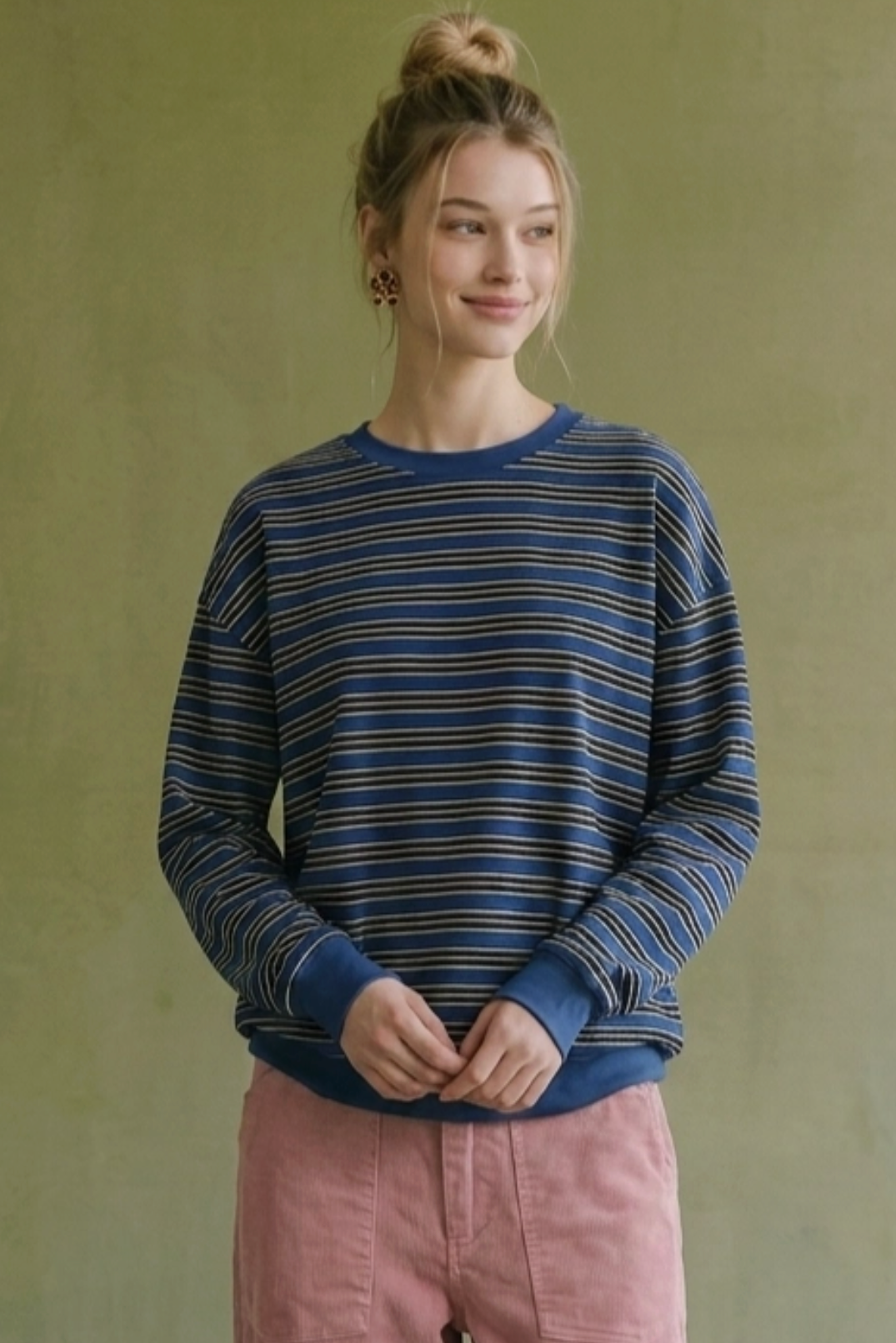 Ava Striped Sweatshirt