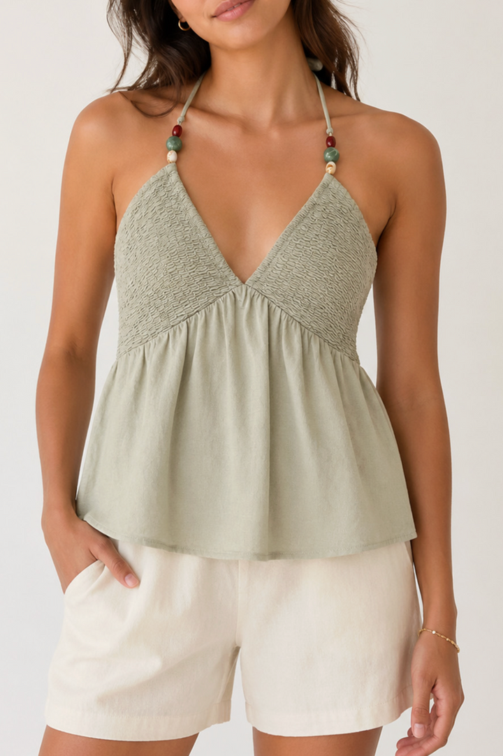 Ashton Smocked Halter Top