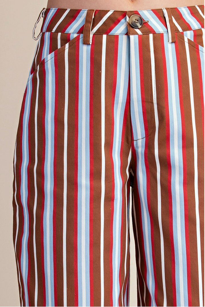 Nellie Striped Barrel Pants