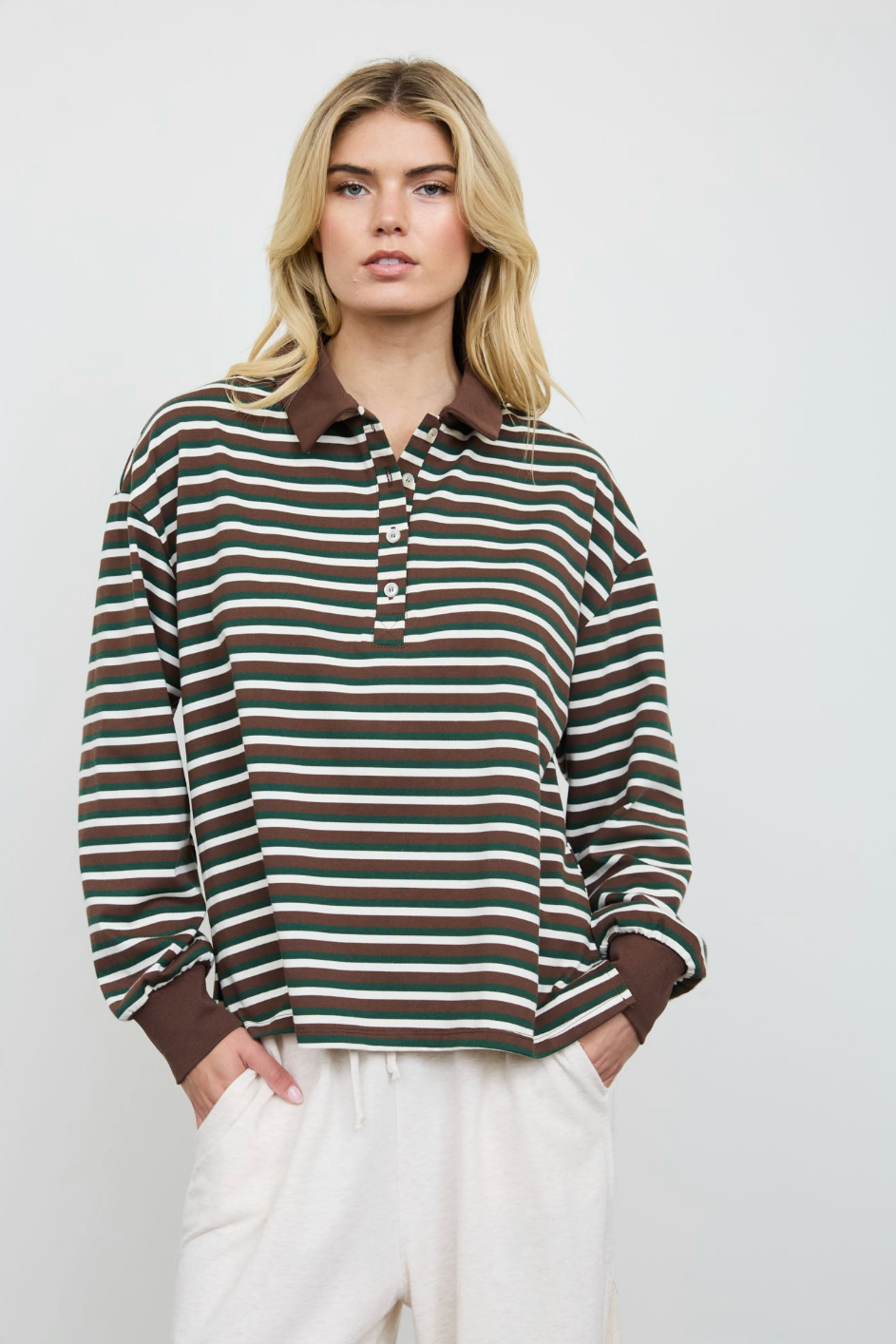 Evie Striped Sweater Polo
