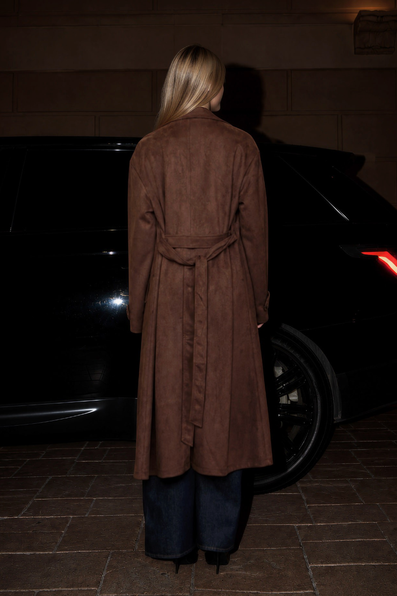 Sienna Suede Trench Coat