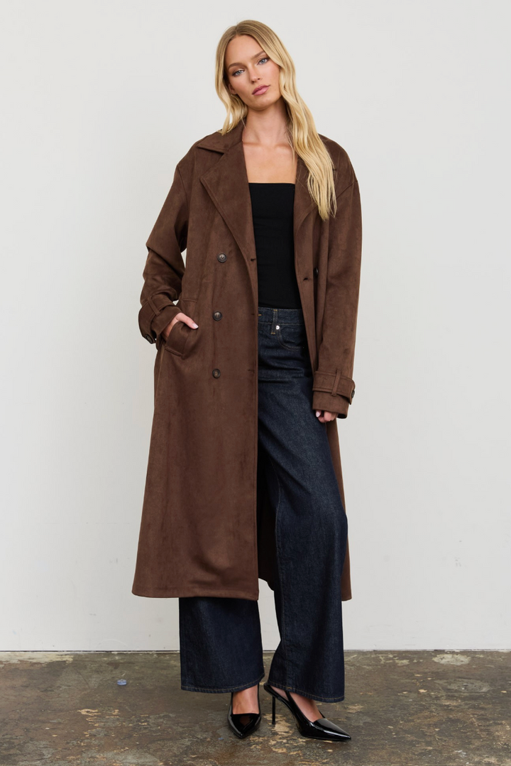 Sienna Suede Trench Coat