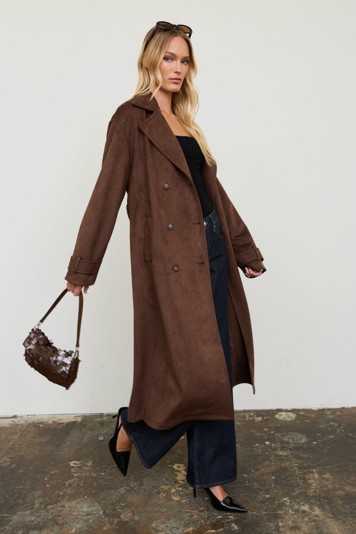 Sienna Suede Trench Coat