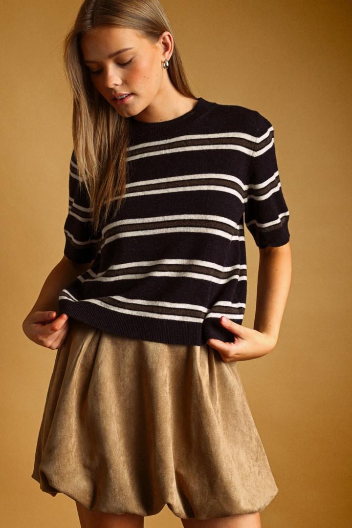 Bryn Striped Knit Top