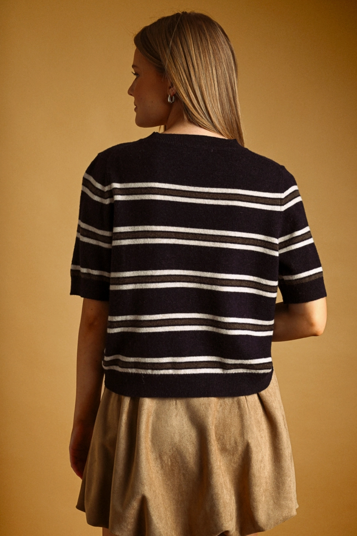 Bryn Striped Knit Top