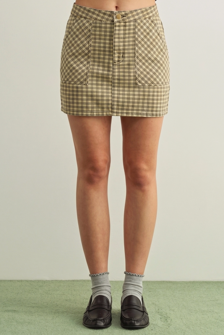 Harlowe Mini Checker Skirt