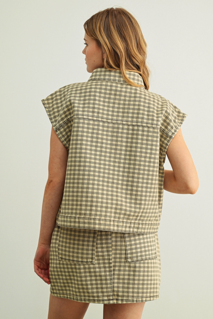 Harlowe Mini Checker Skirt