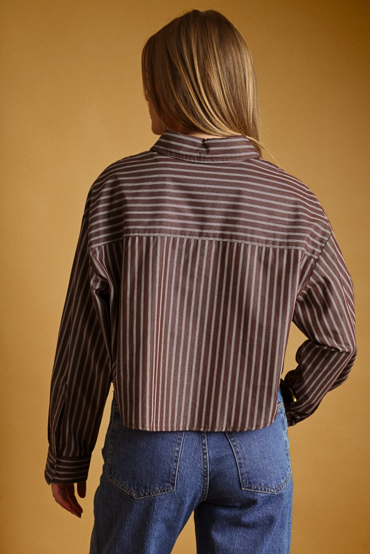 Minnie Cropped Button Up Shirt