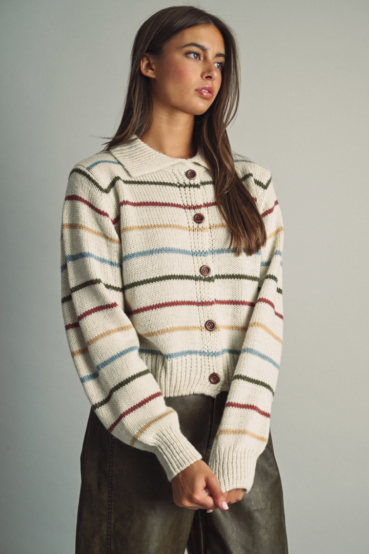Bella Striped Cardigan