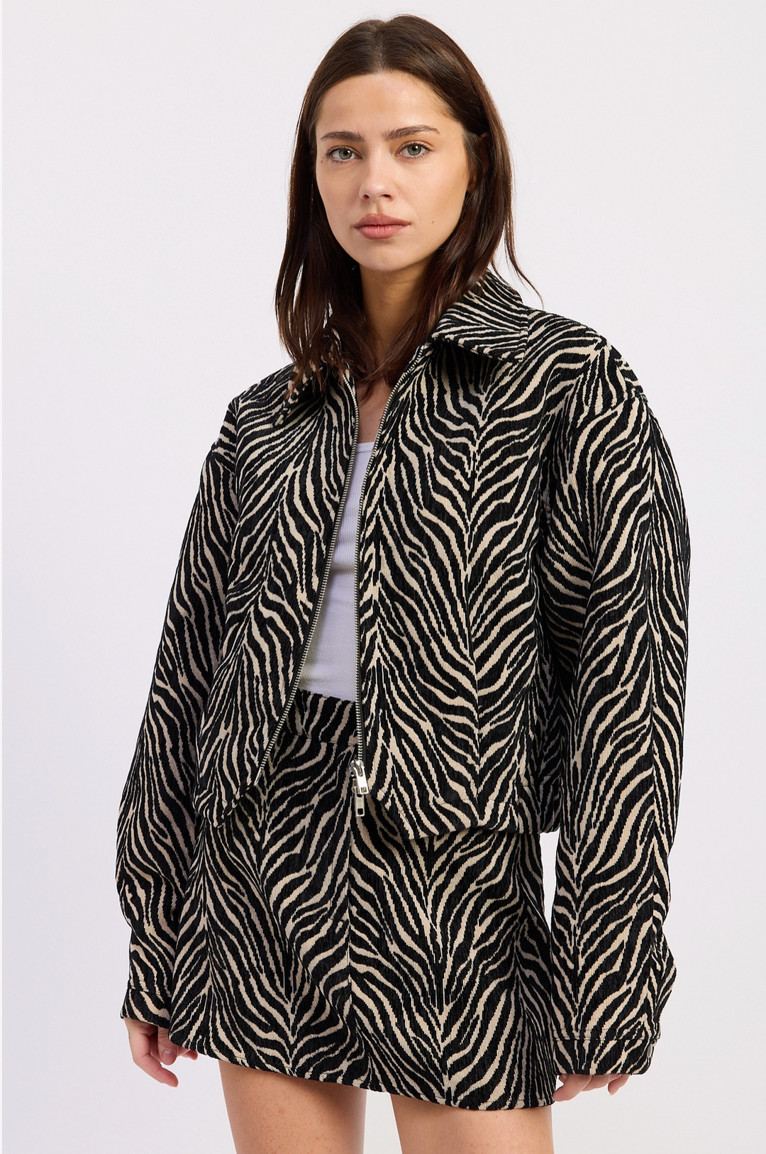 Zebra Jacquard Jacket