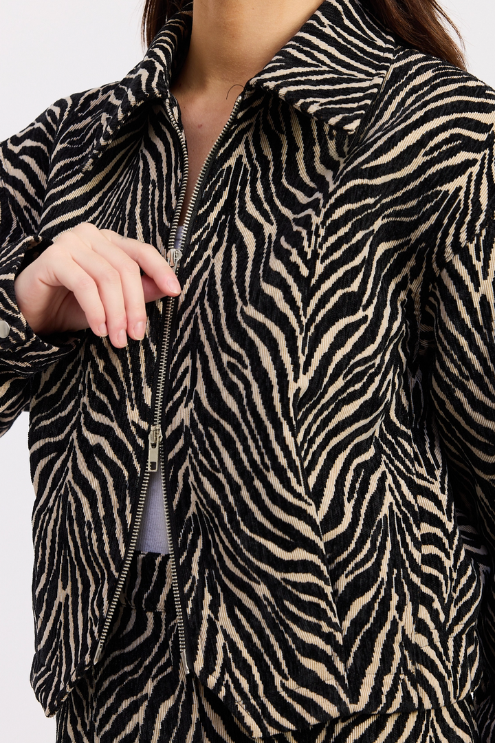 Zebra Jacquard Jacket