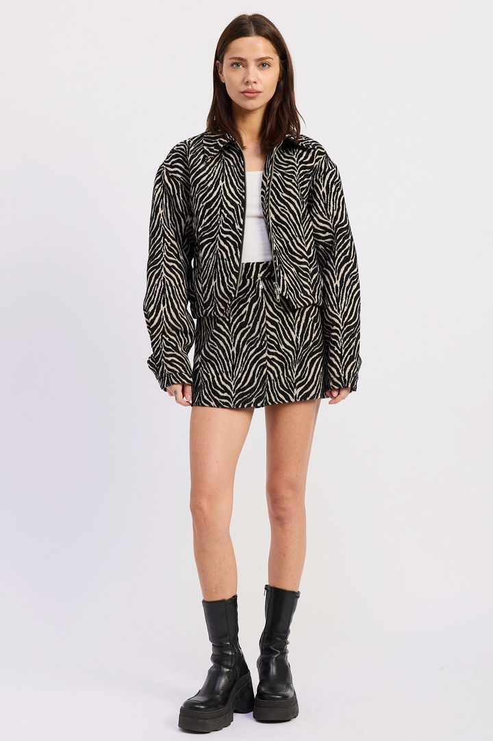 Zebra Jacquard Jacket