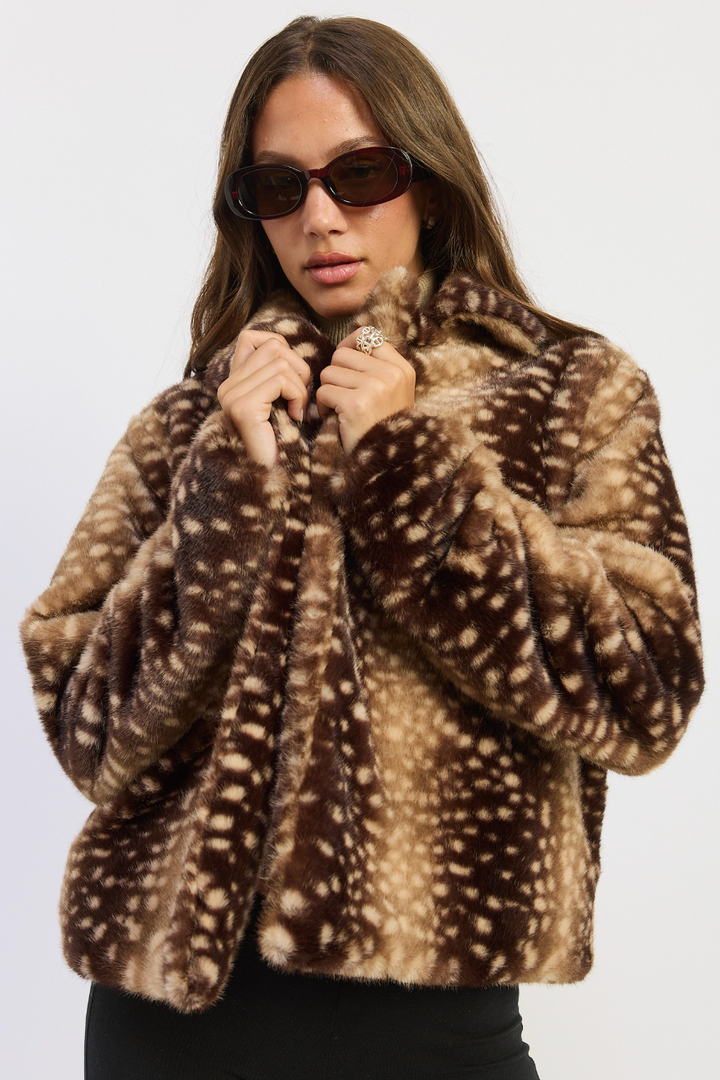 Fawn Faux Fur Jacket