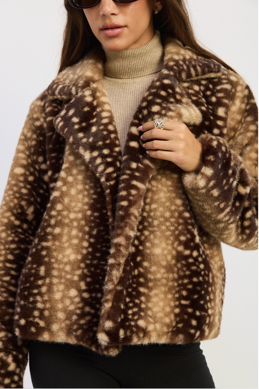 Fawn Faux Fur Jacket