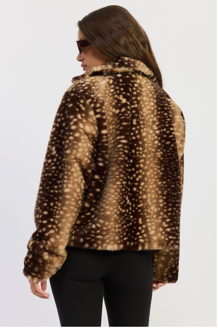 Fawn Faux Fur Jacket