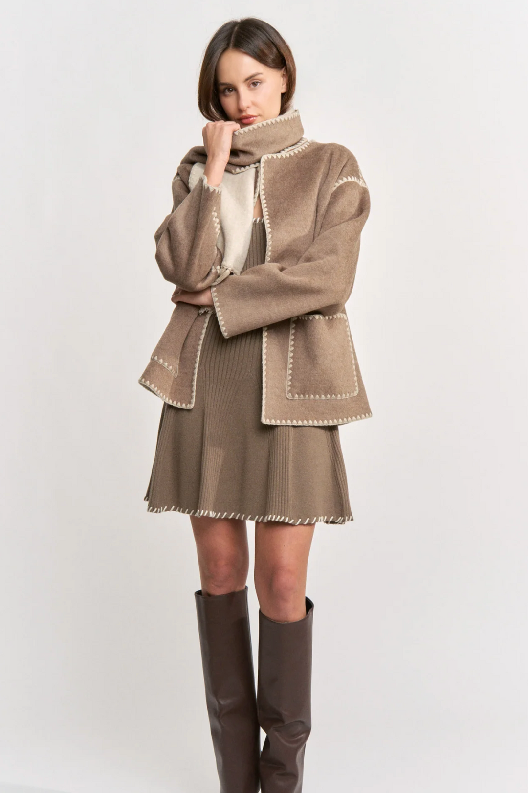 Wendy Oversized Coat w/ Scarf