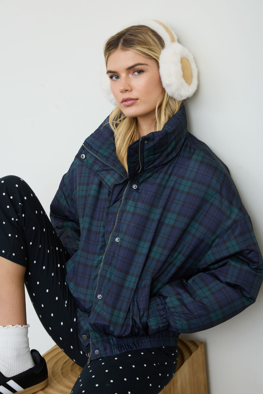 Belle Plaid Puffer Jacket
