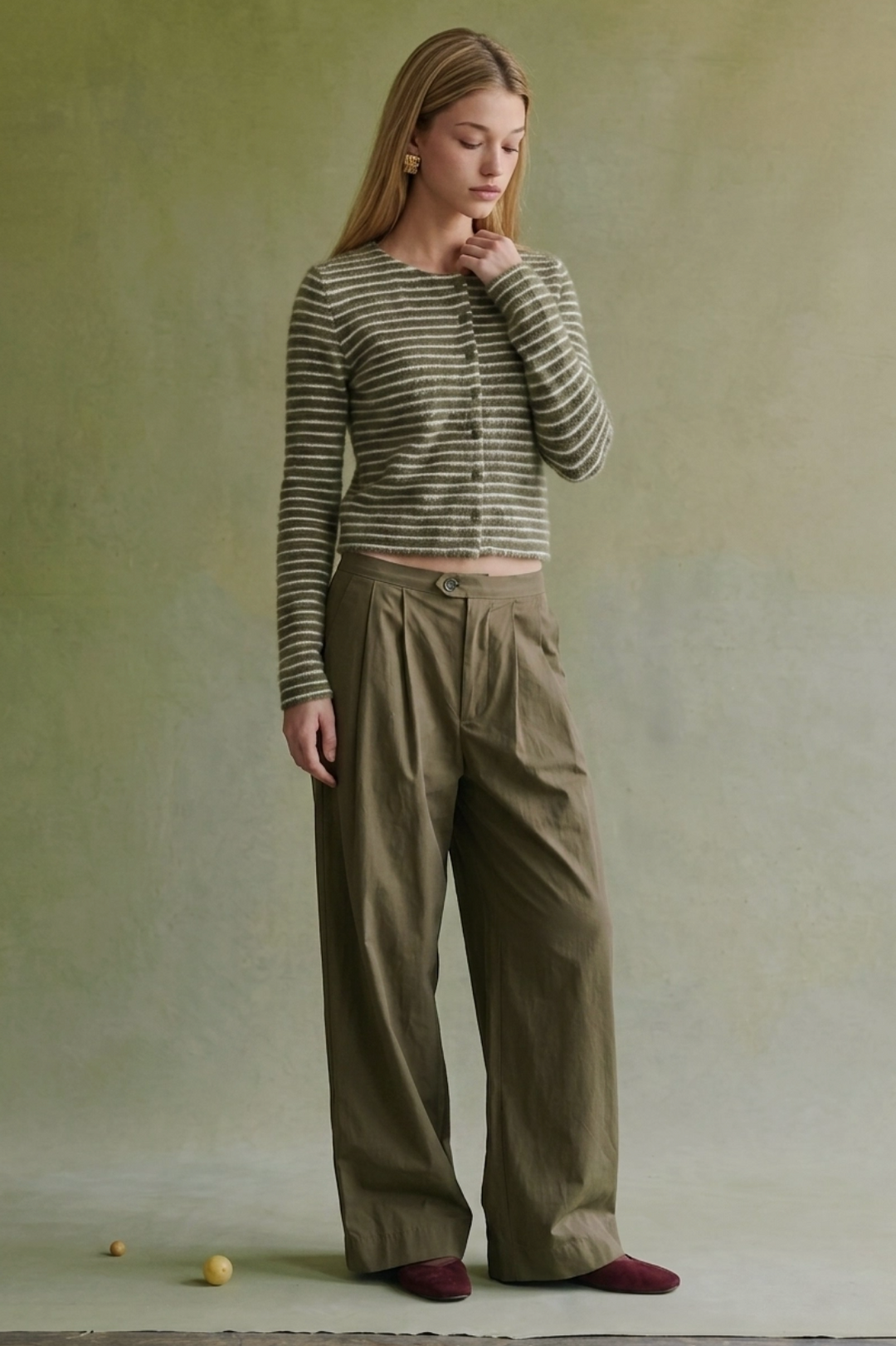 Mel Fuzzy Striped Cardigan