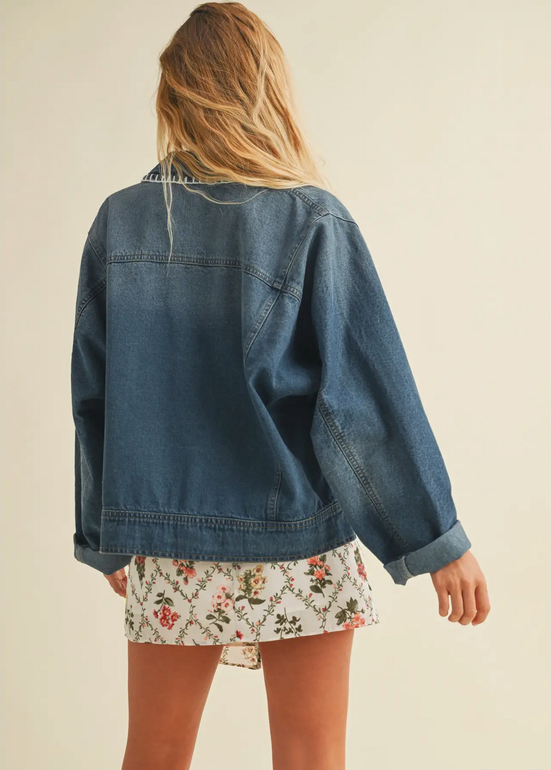 Blanket Stitch Denim Jacket