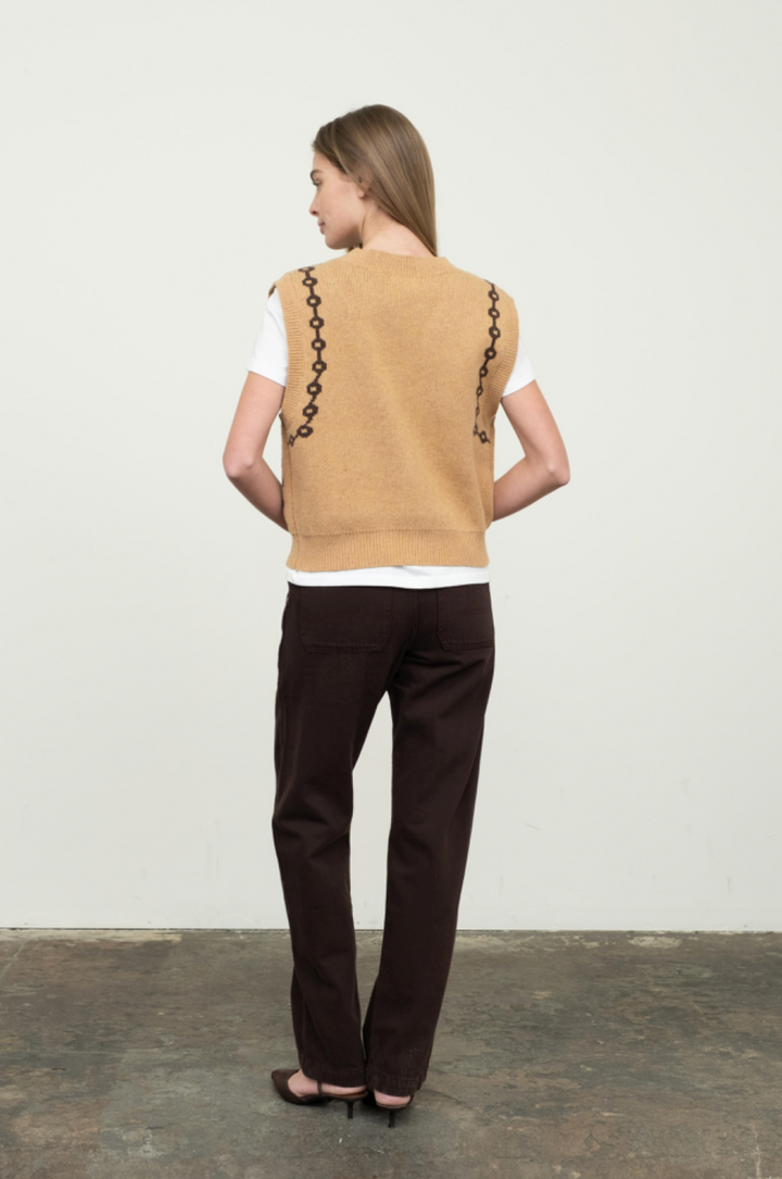 Jacquard Sleeveless Vest