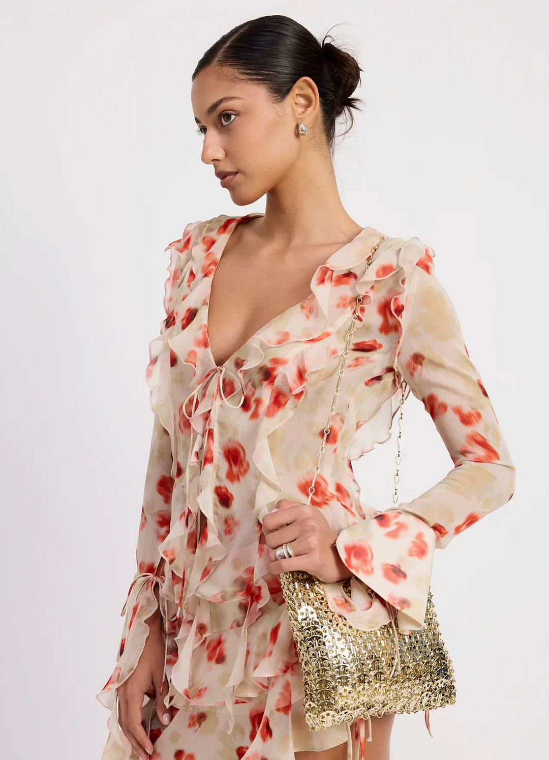 Ruffle Tie Blouse
