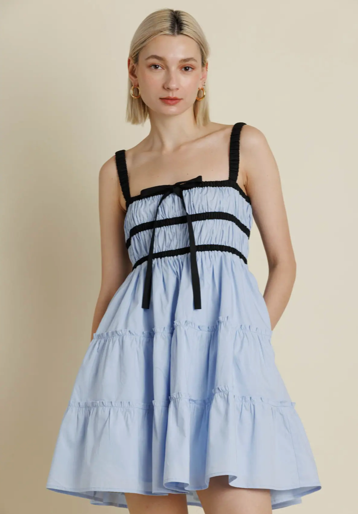 Contrast Mini Dress