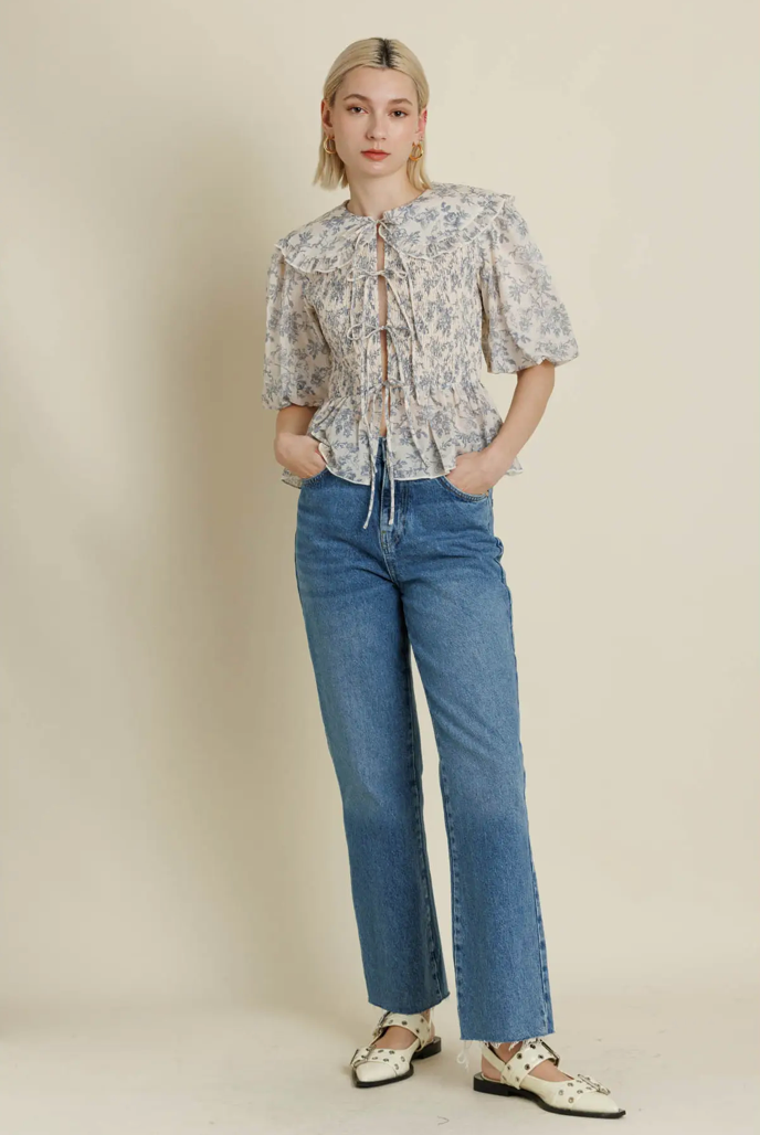 Toile Print  Blouse