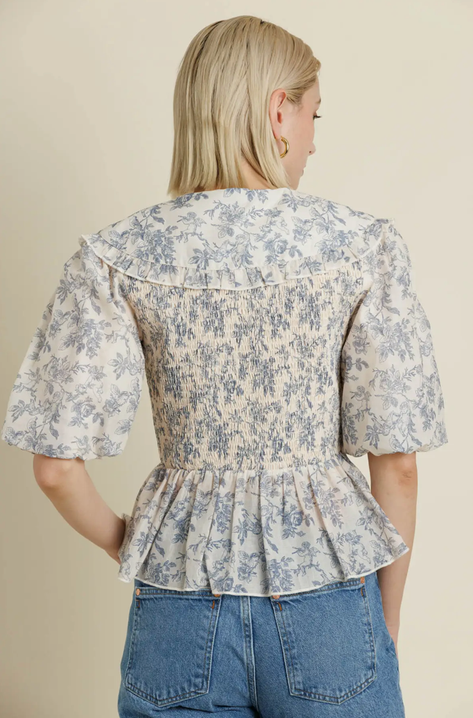 Toile Print  Blouse
