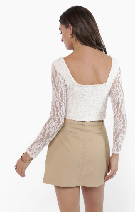 Low-Lights Lace Crop Top