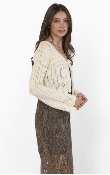 Chamomile Front-Tie Cardigan