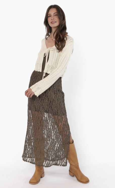 Chamomile Front-Tie Cardigan