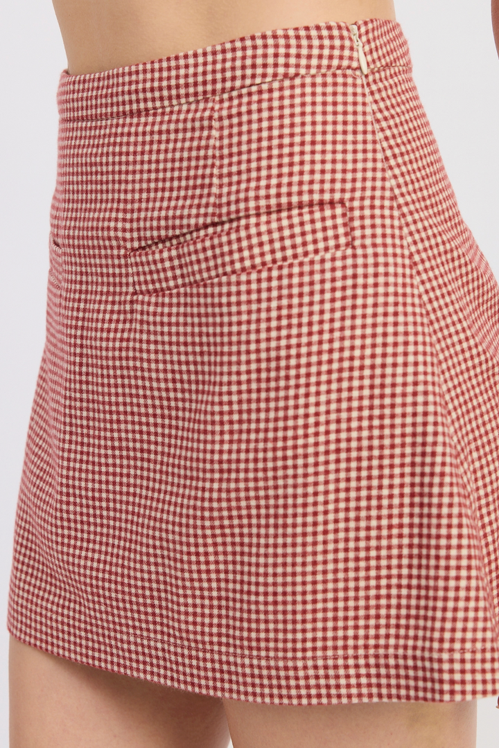 Gingham Mini Skirt