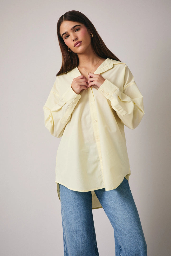 Stella Button Down Shirt - Butter Yellow