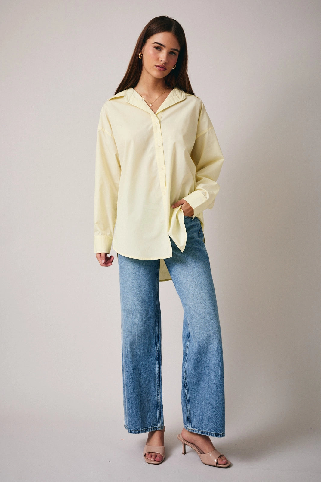 Stella Button Down Shirt - Butter Yellow