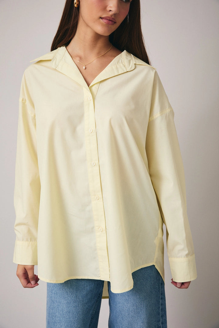 Stella Button Down Shirt - Butter Yellow