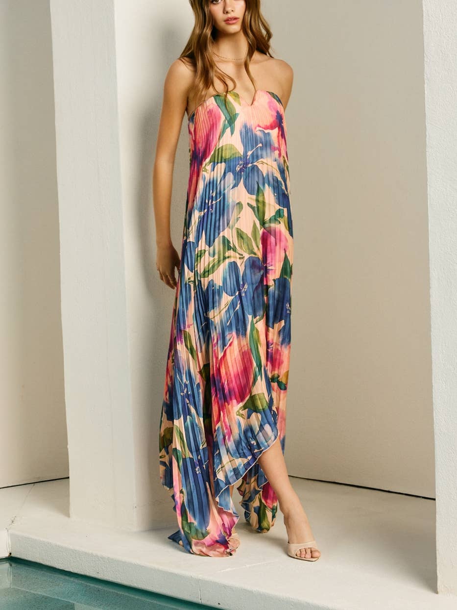 Lapis Bloom Maxi Dress