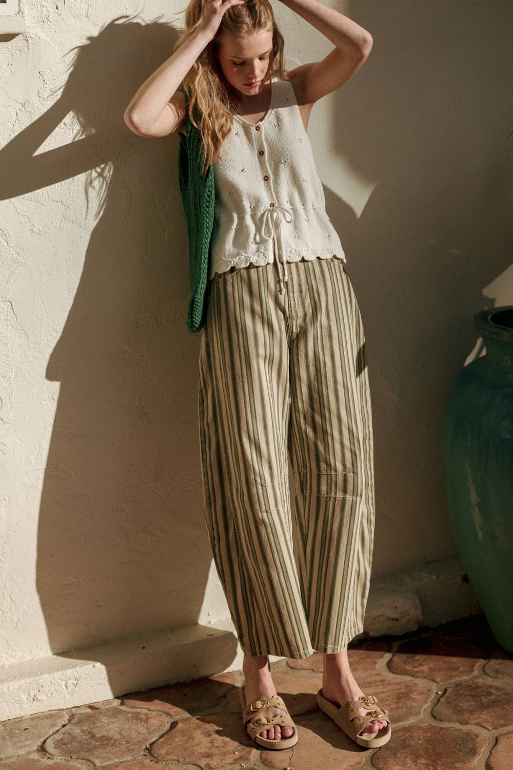 Blair Striped Barrel Pants