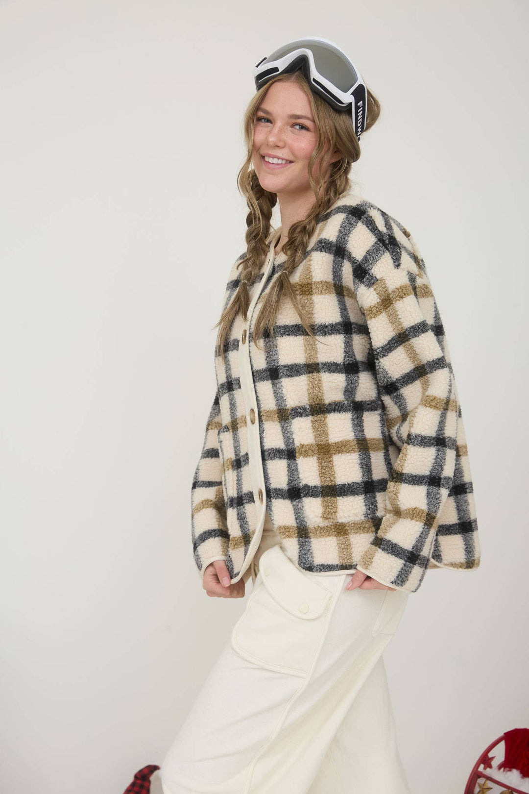 Maddy Plaid Button Down Jacket