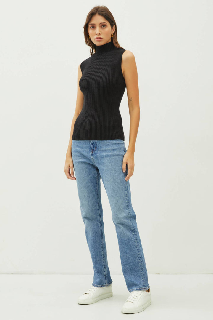 Jessica Sleeveless Turtle Neck Sweater