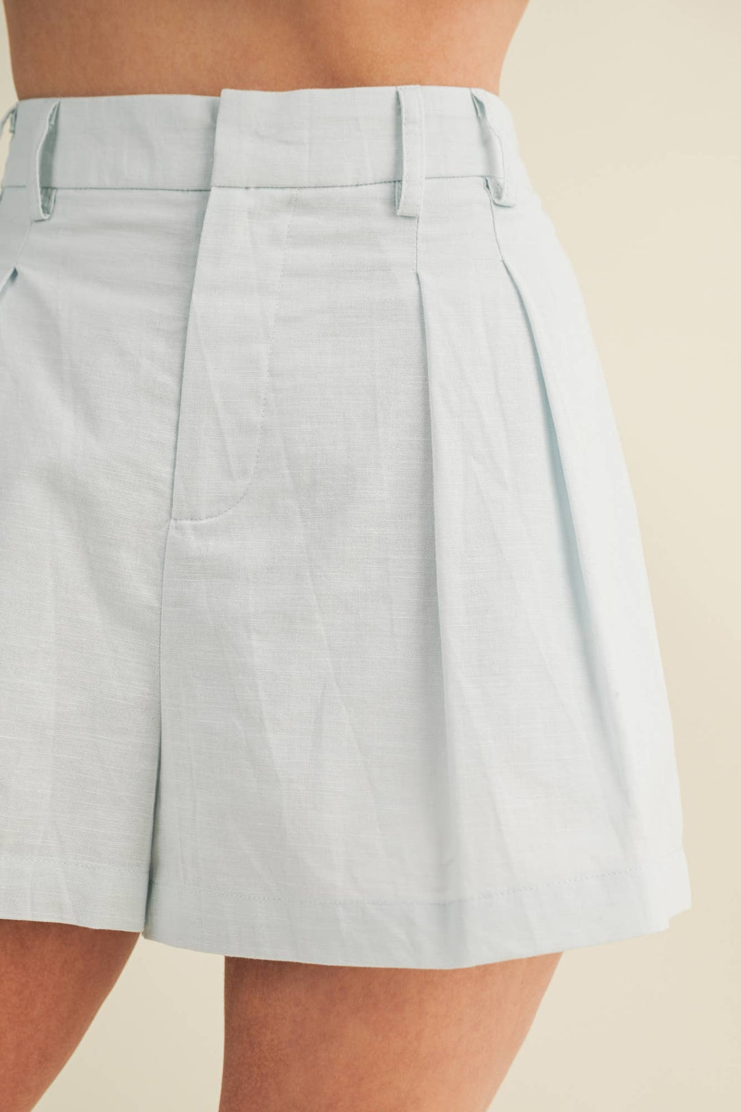 Tatiana Tailored Pleat High-Waisted Short