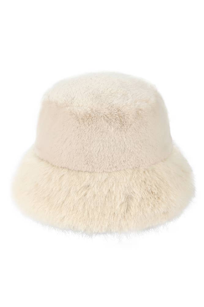 Lauren Faux Fur Bucket Hat