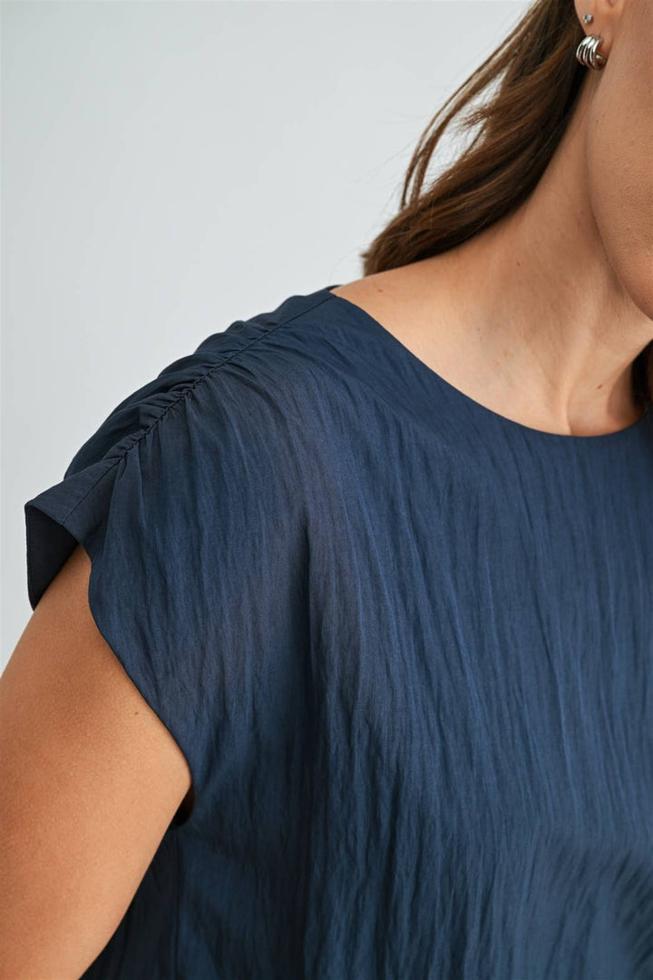 Soette Round Neck Dolman Blouse