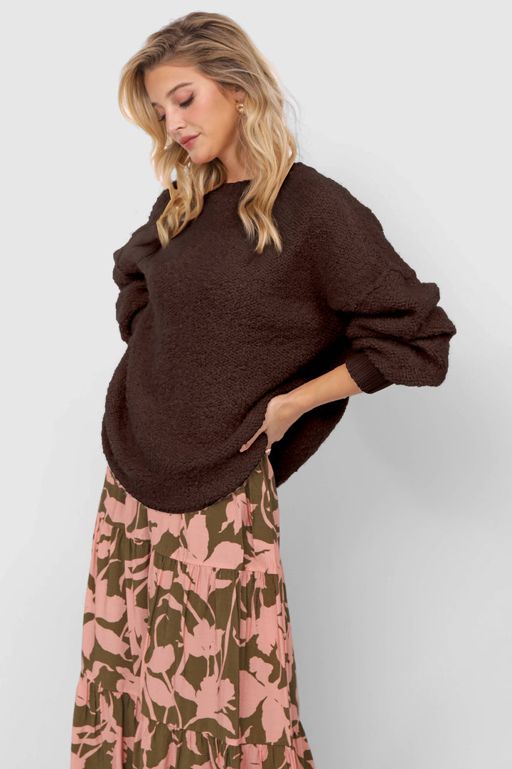 Karlie Crew Neck Pullover Sweater