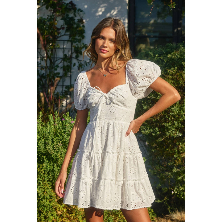 Laila Eyelet Mini Dress