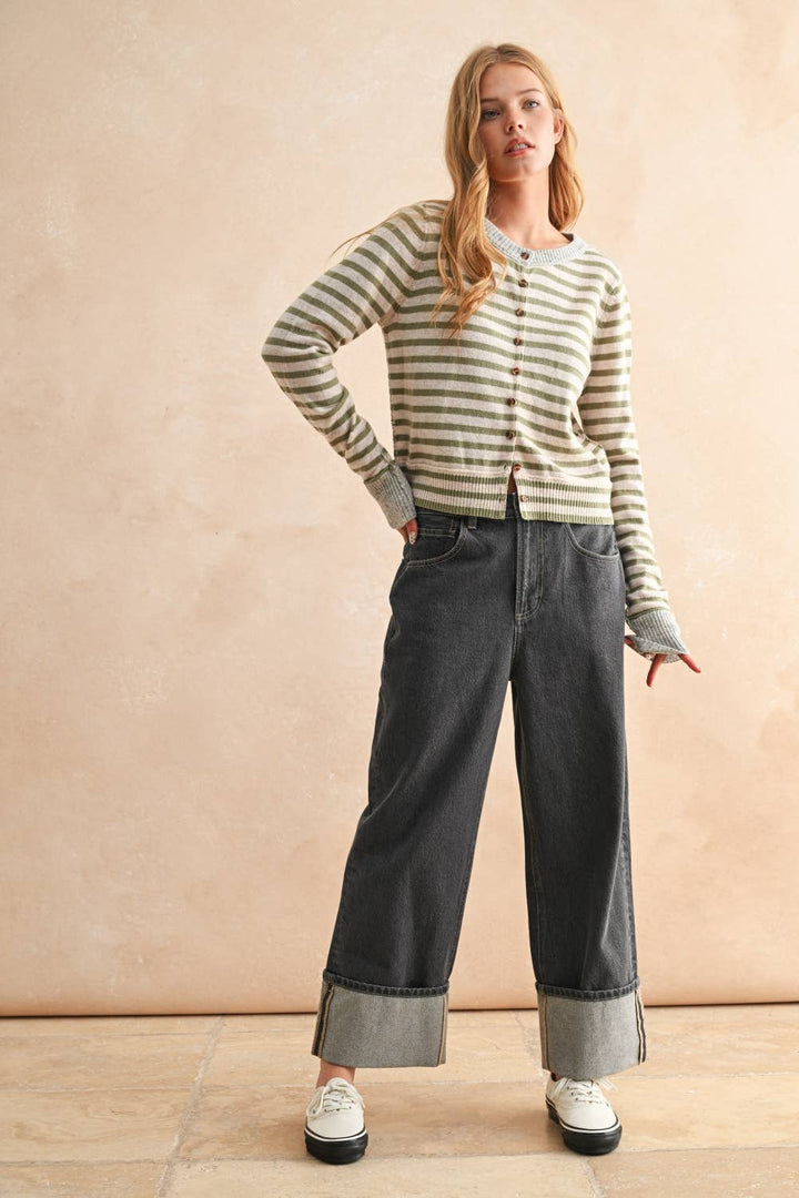 Monica Striped Cardigan