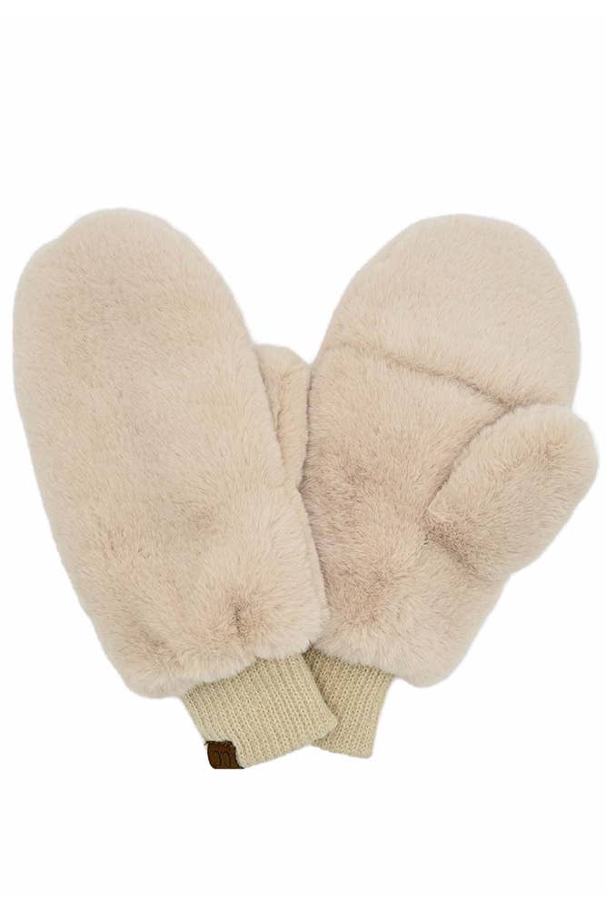 Cara Faux Fur Mittens