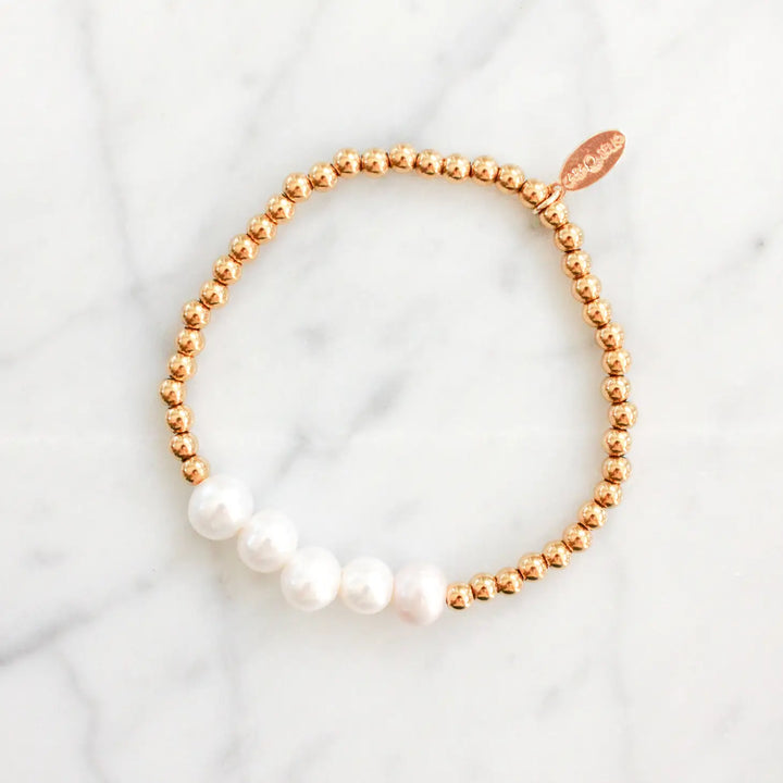 Multi Pearl Gold Bracelet