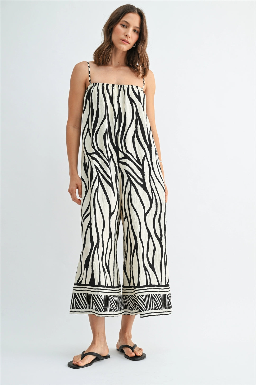 Monaco Border Print Jumpsuit
