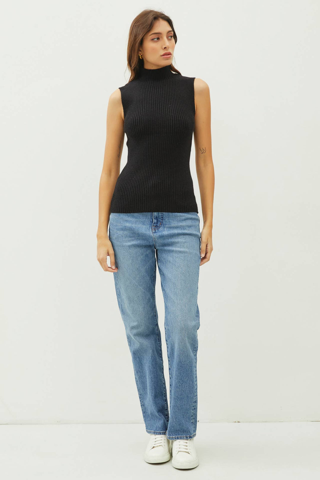 Jessica Sleeveless Turtle Neck Sweater