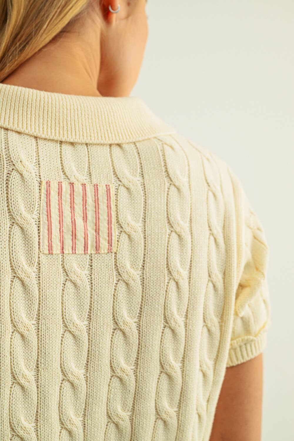 Kenia Cable Knitted Polo Shirt